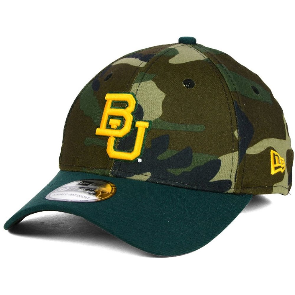 Baylor Bears New Era Camo Stretch Flex Fit Hat S/M